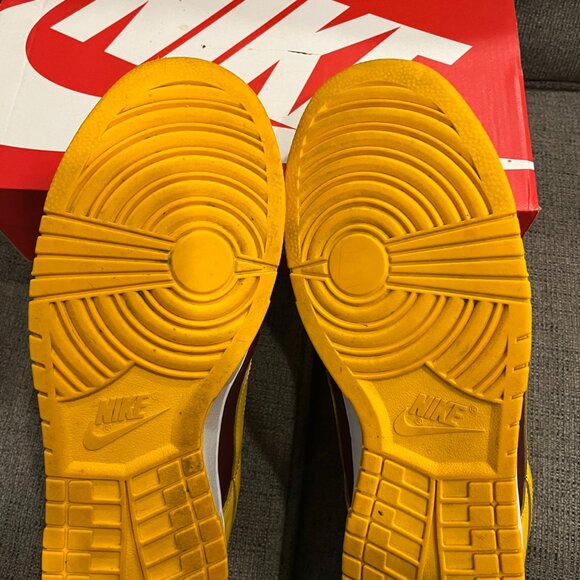 🔥👟 Nike Dunk Low Burgundy / Yellow – Men’s Size 13 – Great Condition – No Box - Picture 4 of 4